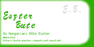 eszter bute business card