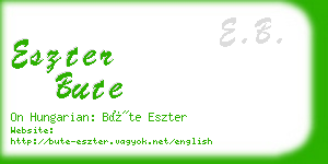 eszter bute business card
